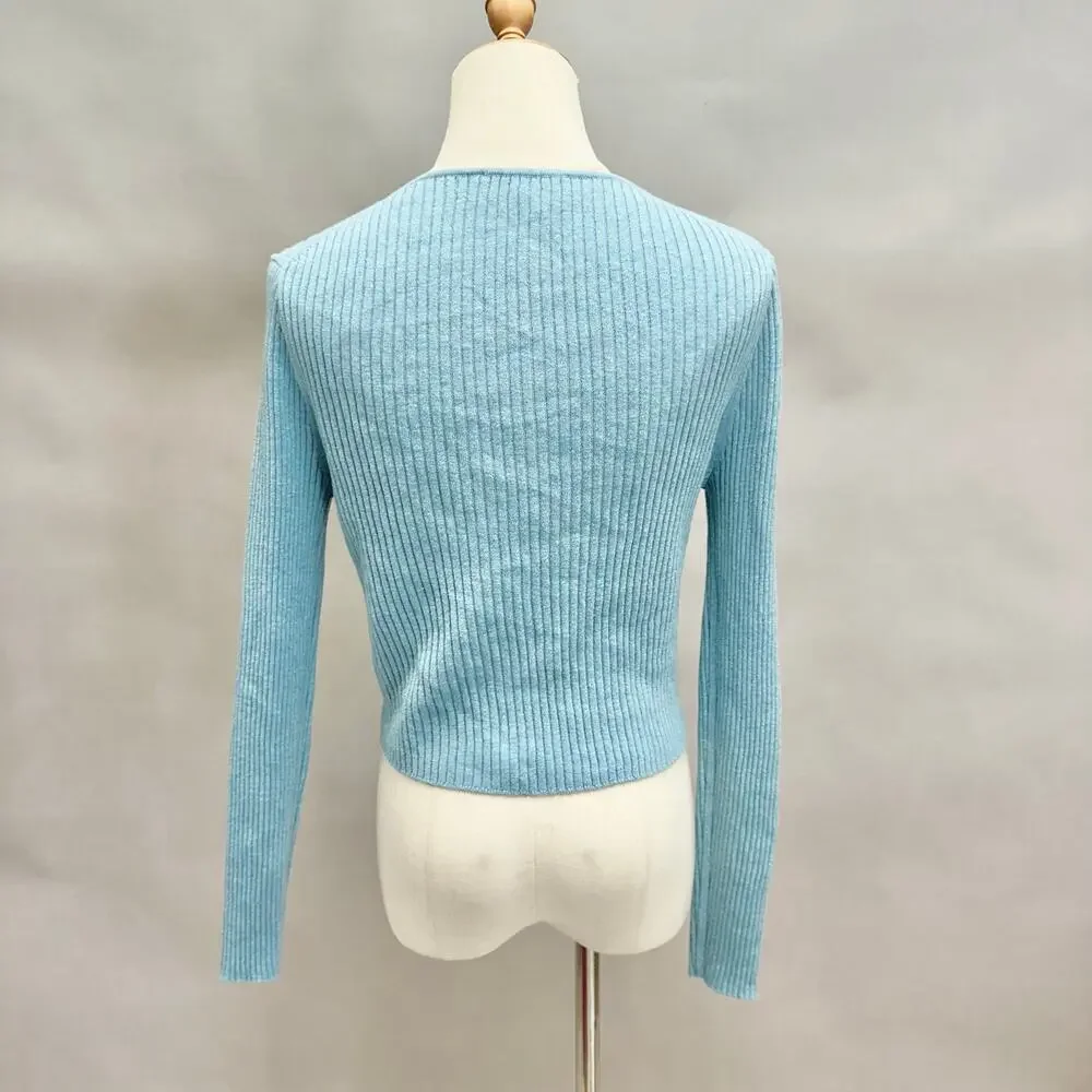 Everlane The Cotton-merino Front-tie‎ Top